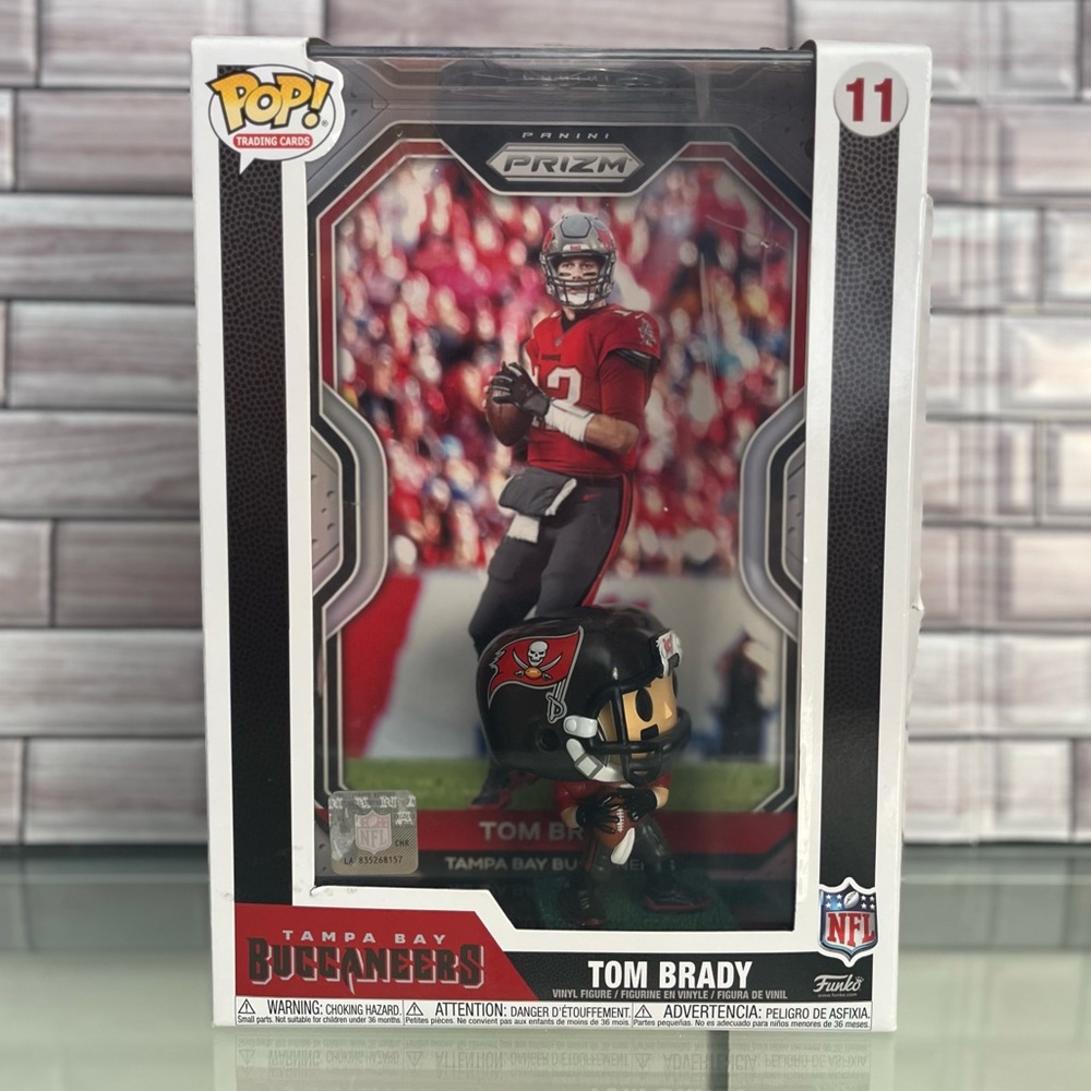 Tom Brady Tampa Bay Pop! trading cards Panini Prizm Funko Pop.